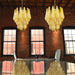 Vintage Murano Amber Glass Petals Chandelier-DWHOME