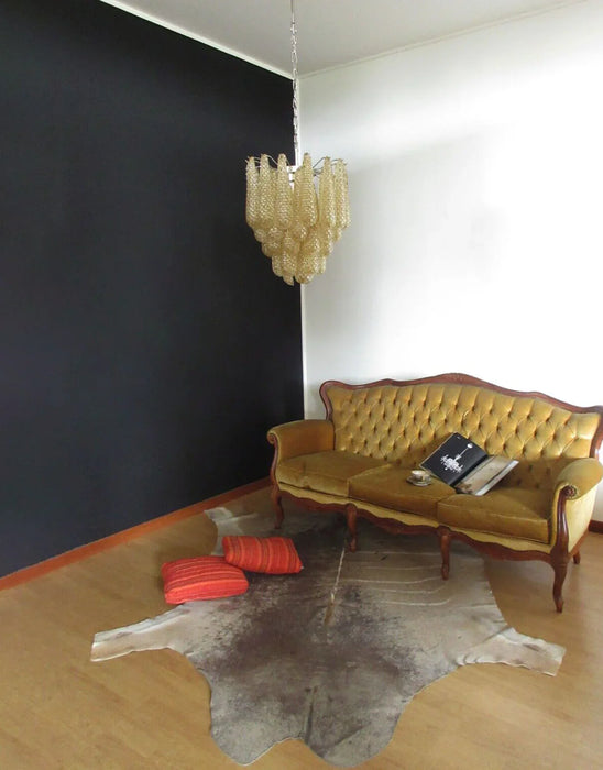 Vintage Murano Amber Glass Petals Chandelier-DWHOME