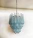 Vintage Murano Blue Glass Petals Chandelier-DWHOME