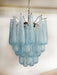 Vintage Murano Blue Glass Petals Chandelier-DWHOME