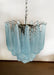 Vintage Murano Blue Glass Petals Chandelier-DWHOME
