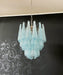 Vintage Murano Blue Glass Petals Chandelier-DWHOME