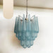 Vintage Murano Blue Glass Petals Chandelier-DWHOME