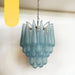 Vintage Murano Blue Glass Petals Chandelier-DWHOME