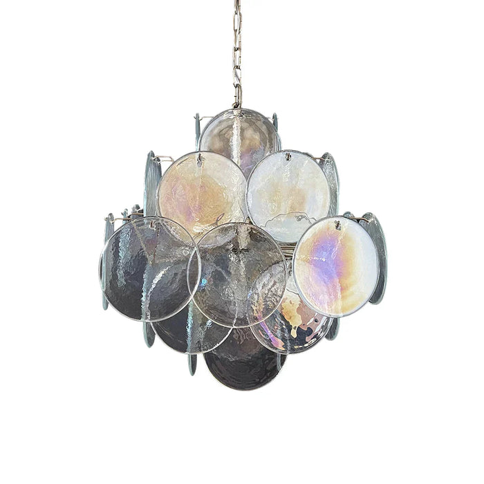 Vintage Murano Iridescent Disks Chandelier-DWHOME