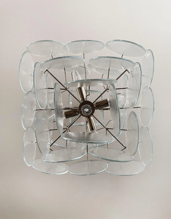 Vintage Murano Iridescent Disks Chandelier-DWHOME