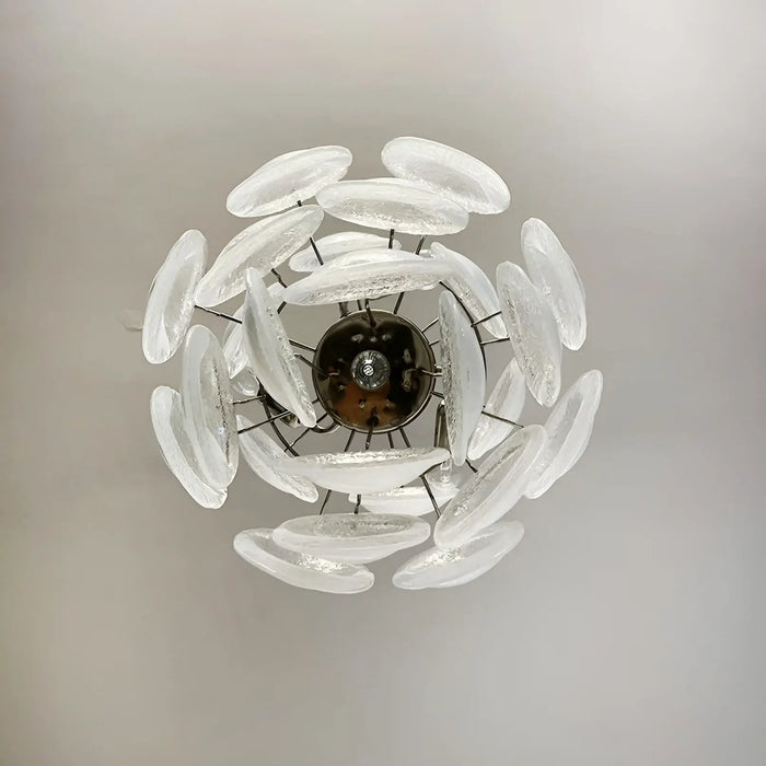 Vintage Murano Lattimo Glass White Chandelier-DWHOME