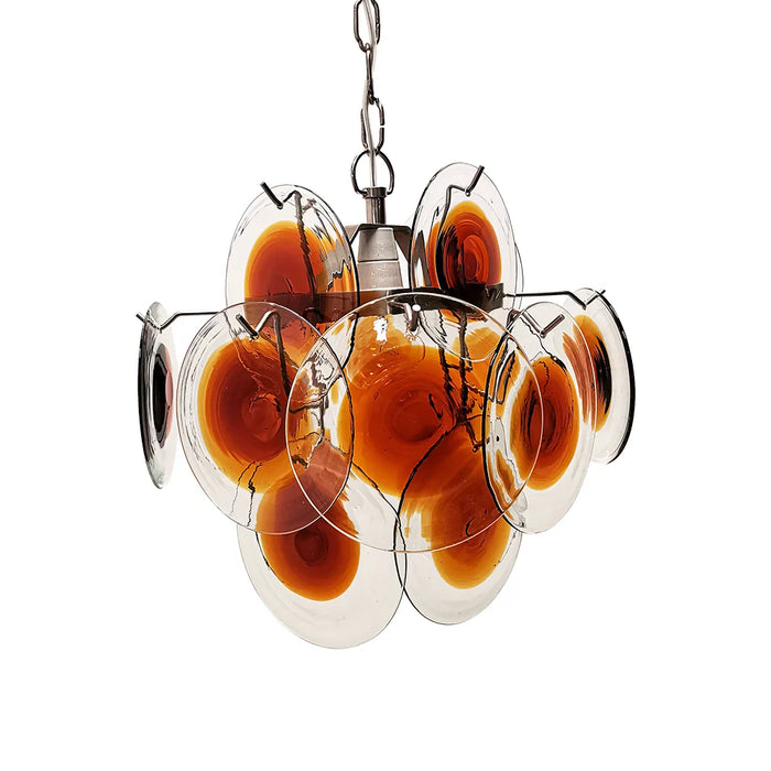 Vintage Murano Orange Brown Chandelier-DWHOME