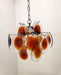 Vintage Murano Orange Brown Chandelier-DWHOME