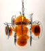 Vintage Murano Orange Brown Chandelier-DWHOME