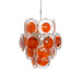 Vintage Murano Orange Transparent Disc Chandelier-DWHOME
