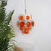 Vintage Murano Orange Transparent Disc Chandelier-DWHOME