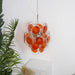 Vintage Murano Orange Transparent Disc Chandelier-DWHOME