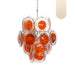 Vintage Murano Orange Transparent Disc Chandelier-DWHOME