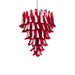 Vintage Murano Red Glass Petals Chandelier-DWHOME