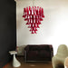 Vintage Murano Red Glass Petals Chandelier-DWHOME