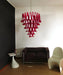 Vintage Murano Red Glass Petals Chandelier-DWHOME