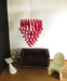 Vintage Murano Red Glass Petals Chandelier-DWHOME