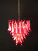 Vintage Murano Red Glass Petals Chandelier-DWHOME