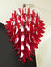 Vintage Murano Red Glass Petals Chandelier-DWHOME