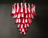 Vintage Murano Red Glass Petals Chandelier-DWHOME