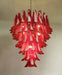 Vintage Murano Red Glass Petals Chandelier-DWHOME