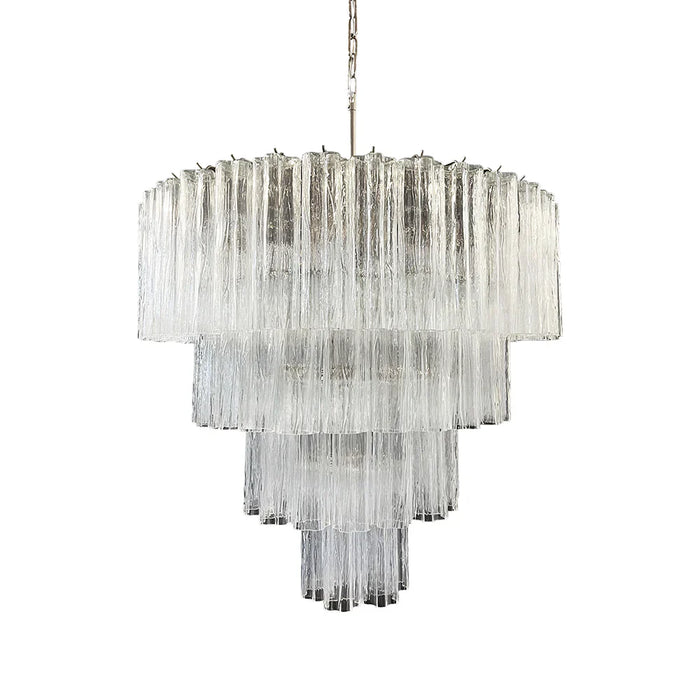 Vintage Murano Transparent Glass Chandelier-DWHOME