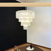 Vintage Murano Transparent Glass Chandelier-DWHOME