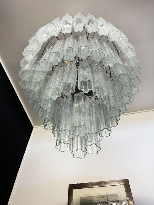 Vintage Murano Transparent Glass Chandelier-DWHOME