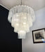Vintage Murano Transparent Glass Chandelier-DWHOME