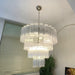 Vintage Murano Transparent Glass Chandelier-DWHOME