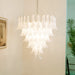 Vintage Murano Transparent Glass Petals Chandelier-DWHOME