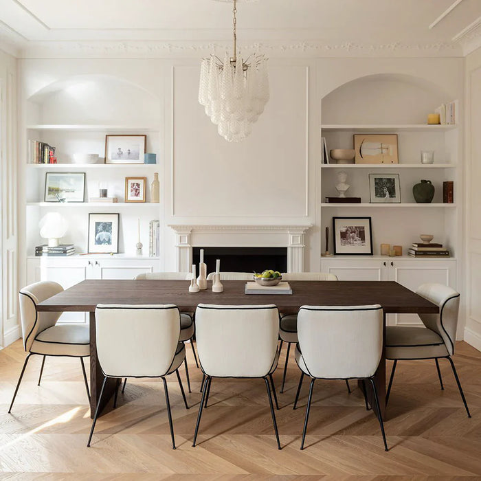 Vintage Murano Transparent Glass Petals Chandelier-DWHOME