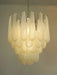 Vintage Murano Transparent Glass Petals Chandelier-DWHOME