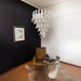 Vintage Murano Transparent Glass Petals Chandelier-DWHOME