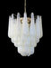 Vintage Murano Transparent Glass Petals Chandelier-DWHOME