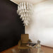 Vintage Murano Transparent Glass Petals Chandelier-DWHOME