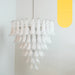 Vintage Murano Transparent Glass Petals Chandelier-DWHOME