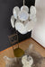 Vintage Murano White Glass Disks Chandelier-DWHOME