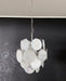 Vintage Murano White Glass Disks Chandelier-DWHOME