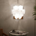 Vintage Murano White Glass Disks Chandelier-DWHOME