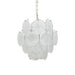 Vintage Murano White Glass Disks Chandelier-DWHOME