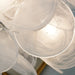 Vintage Murano White Glass Disks Chandelier-DWHOME