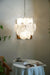 Vintage Murano White Glass Disks Chandelier-DWHOME