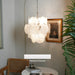 Vintage Murano White Glass Disks Chandelier-DWHOME