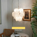 Vintage Murano White Glass Disks Chandelier-DWHOME