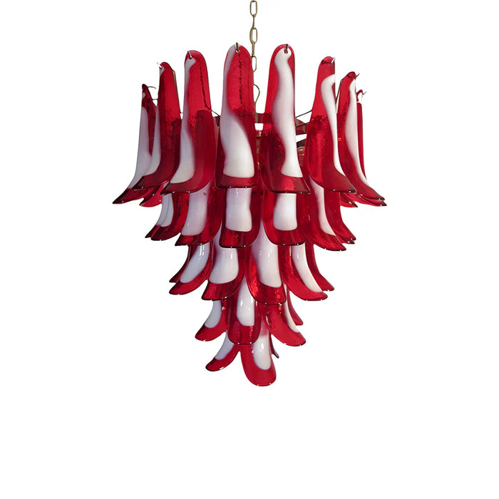 Vintage Red Murano Petals Chandelier-DWHOME