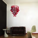 Vintage Red Murano Petals Chandelier-DWHOME