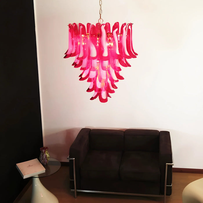 Vintage Red Murano Petals Chandelier-DWHOME