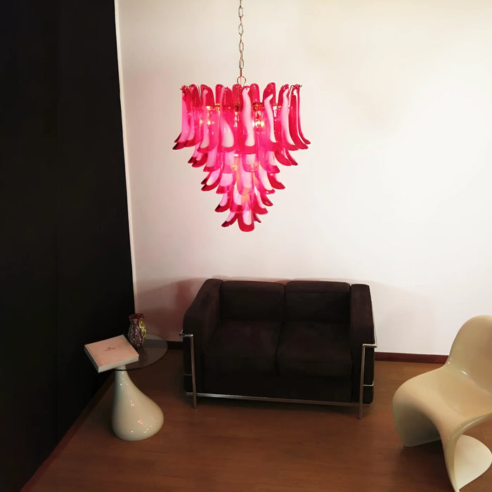 Vintage Red Murano Petals Chandelier-DWHOME